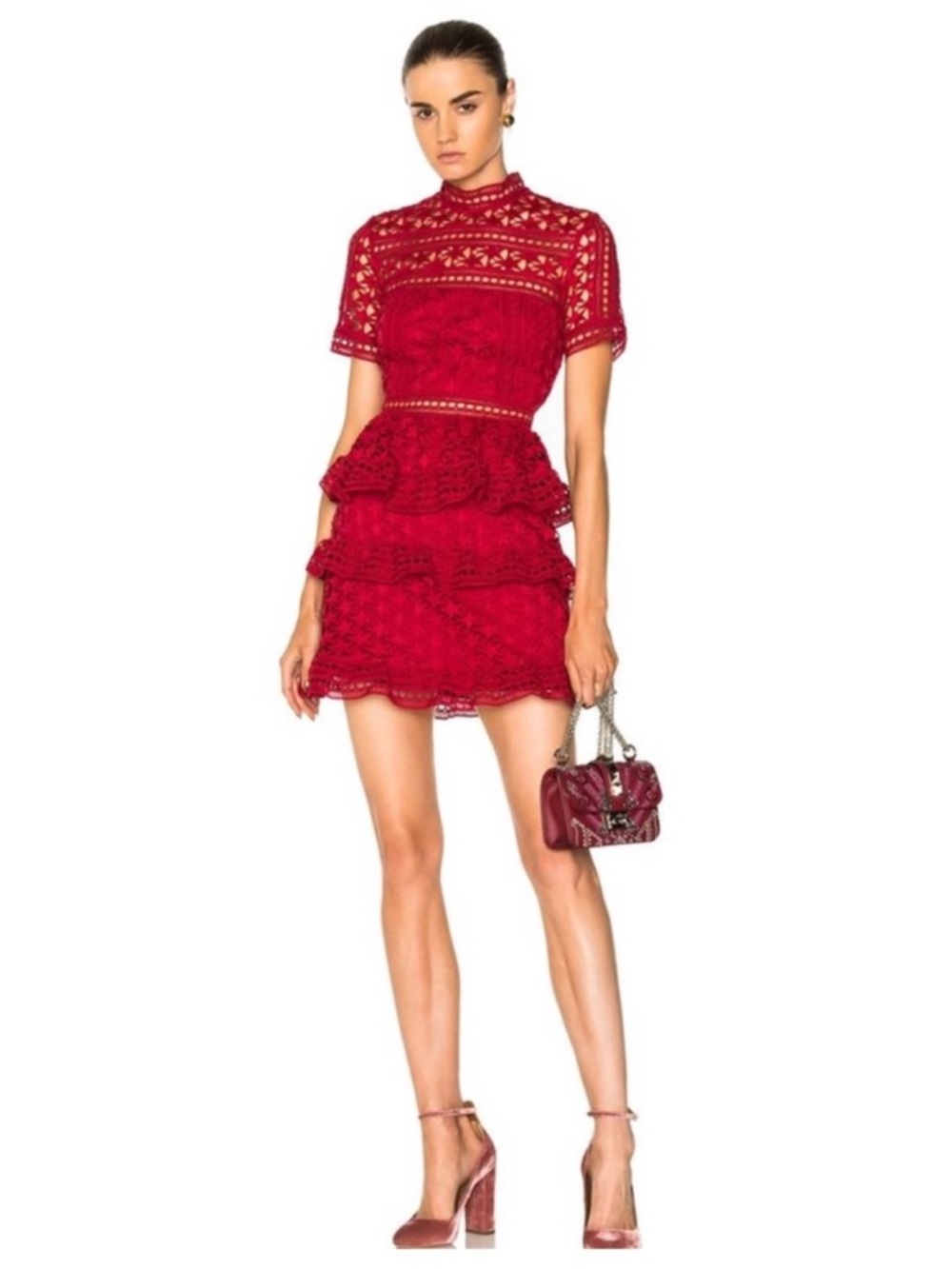Self-Portrait red star Lace Mini
Dress 6